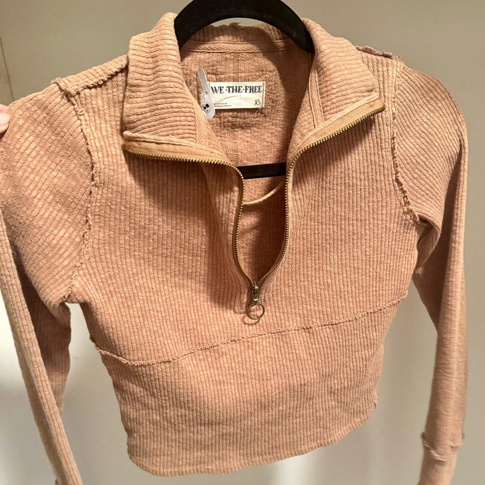 NWT Free People Half Zip Top